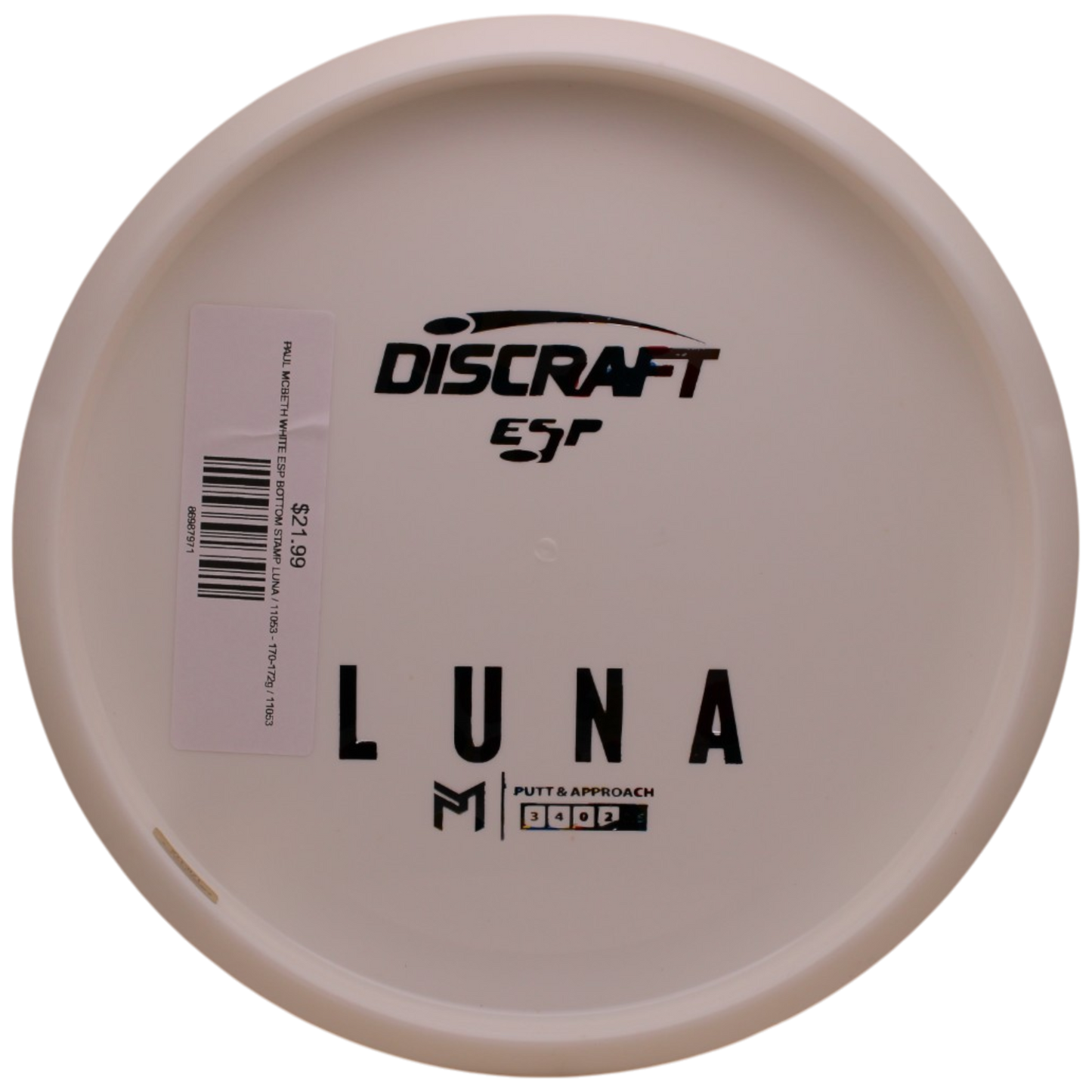 PAUL MCBETH WHITE ESP BOTTOM STAMP LUNA